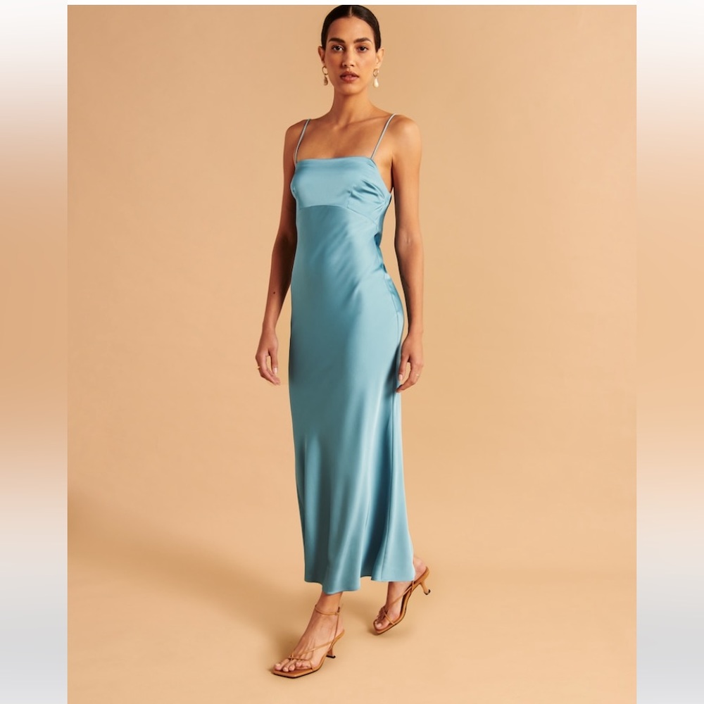 Sold Out Abercrombie & Fitch Satin Cowl Back Slip Midi Dress